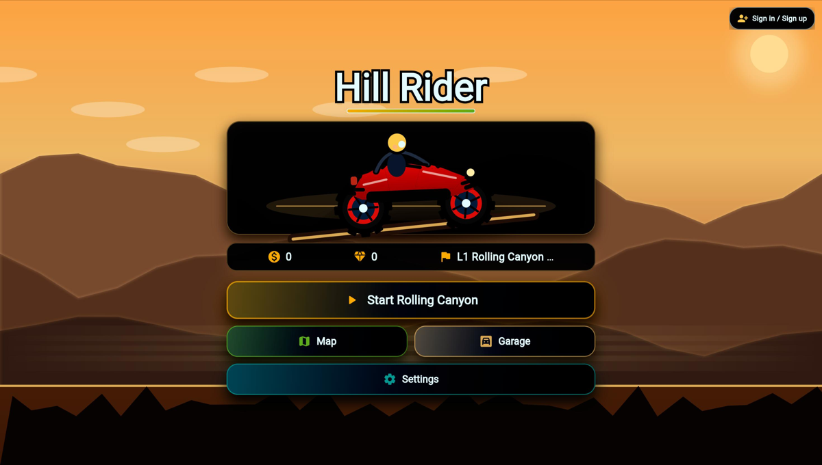 Hill Rider project screenshot